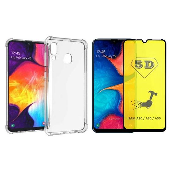 Imagem de Capinha Antichoque + Gel 5D Para Samsung Galaxy A20 / A30