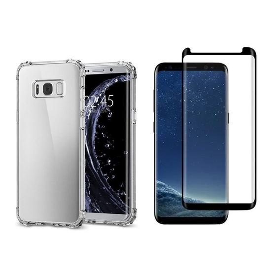 Imagem de Capinha Antichoque + Película Gel 5D Para Samsung Galaxy S8