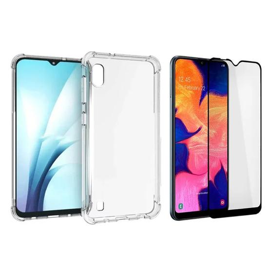 Imagem de Capinha Antichoque + Vidro 3D Para Samsung Galaxy A10 / M10