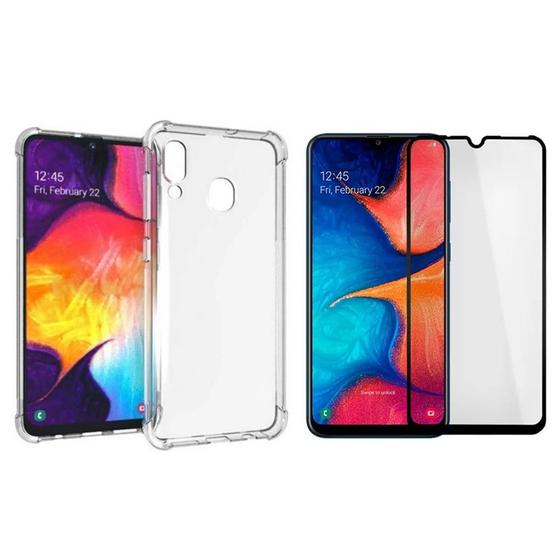 Imagem de Capinha Antichoque + Vidro 3D Para Samsung Galaxy A20 / A30