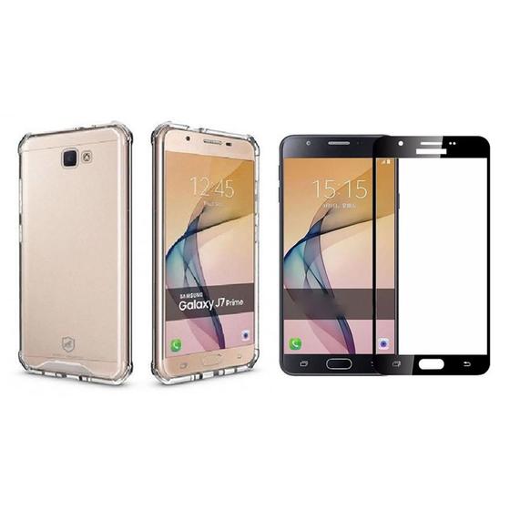 Imagem de Capinha Antichoque + Vidro 3D Para Samsung Galaxy J7 Prime