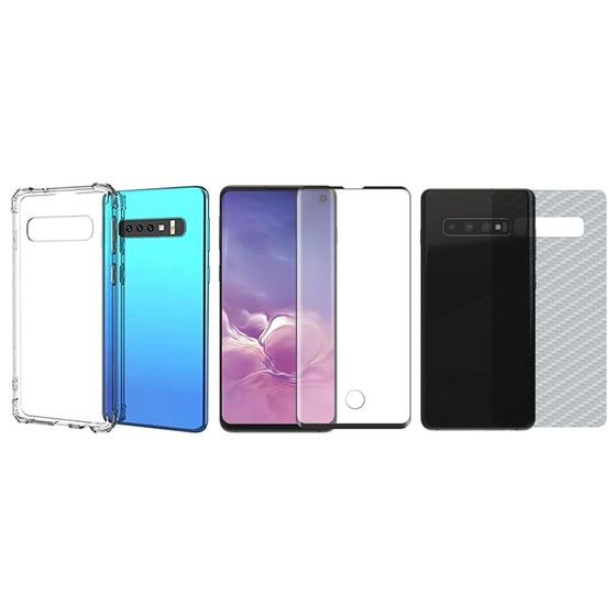 Imagem de Capinha Antichoque + Vidro 5D + Traseira Para Samsung S10