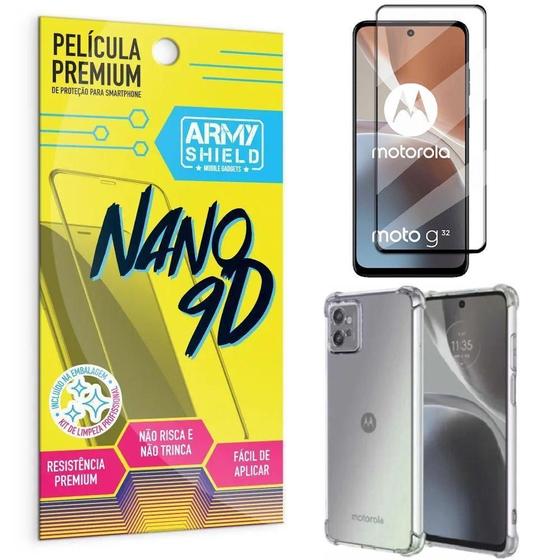 Imagem de Capinha Antishock + Película 9D Moto G32 - Armyshield