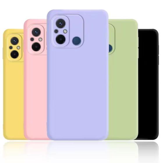 Imagem de Capinha Capa 12C silicone case Aveludada e Película de Vidro 9H