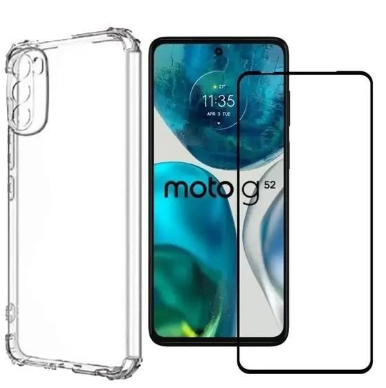 Imagem de Capinha Capa Anti Impacto Moto G82 + Película Vidro 3d 9d