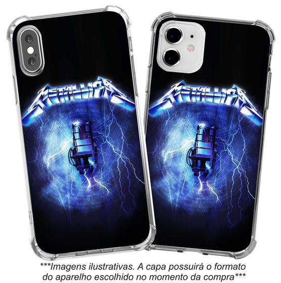 Imagem de Capinha Capa para celular Iphone 6 6s 7 7s 8 8s 6 Plus 7 Plus 8 Plus Banda Metallica Heavy Metal MTL1