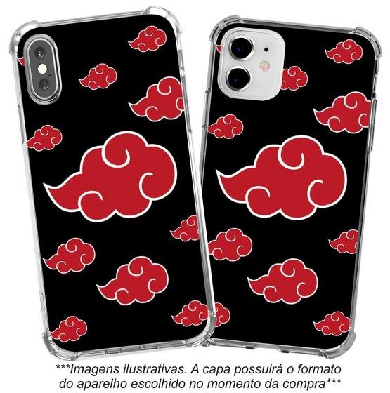 Imagem de Capinha Capa para celular Iphone 6 6s 7 7s 8 8s 6 Plus 7 Plus 8 Plus Naruto Nuvens de Akatsuki NRT24V