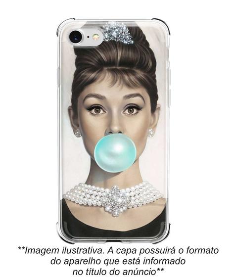 Imagem de Capinha Capa para celular Motorola Moto G8 Plus (6.3") - Audrey Hepburn AH4