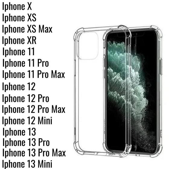 Imagem de Capinha Case Capa Anti Impacto iPhone X Xs Xr 11 12 13 Pro Max e Mini
