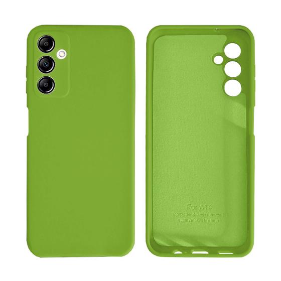 Imagem de Capinha com Proteção de Câmera Galaxy A14 Silicone com Interior Aveludado Lisa Sem Logo