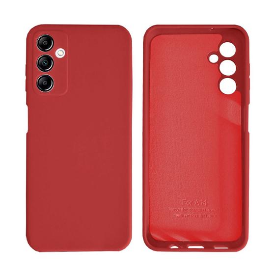 Imagem de Capinha com Proteção de Câmera Galaxy A14 Silicone com Interior Aveludado Lisa Sem Logo