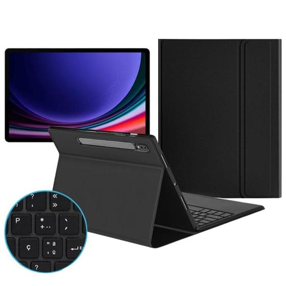 Imagem de Capinha Com Teclado Para Galaxy Tab S9 Fe+ 12,4 Polegadas