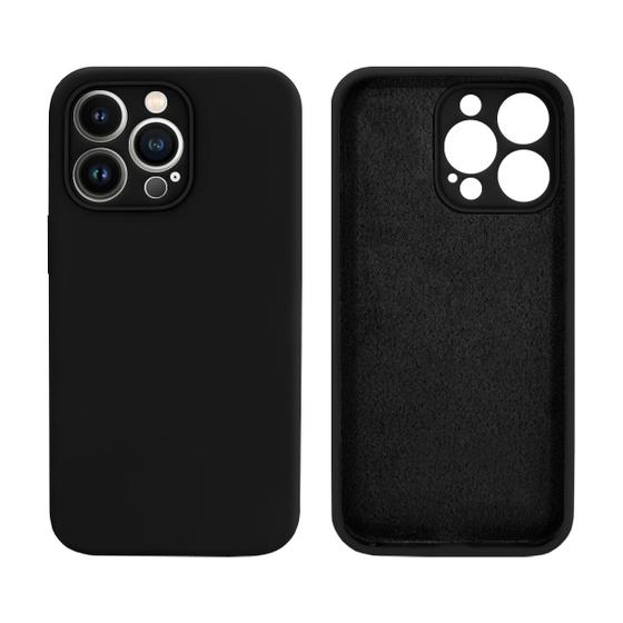 Imagem de Capinha Compatível com iPhone 13 Pro Silicone Premium Macio e Confortável com Interior Aveludado