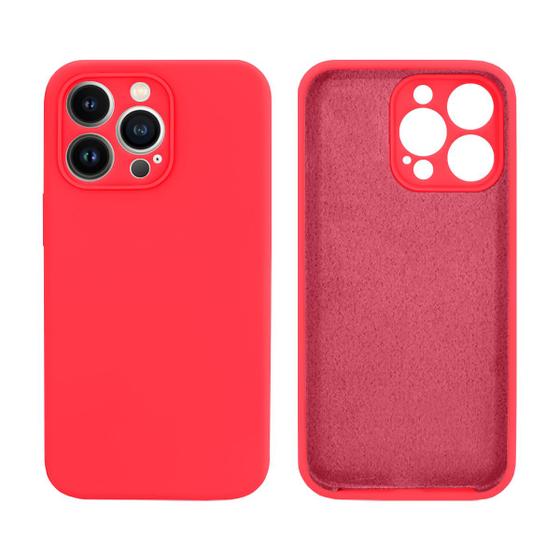 Imagem de Capinha Compatível com iPhone 13 Pro Silicone Premium Macio e Confortável com Interior Aveludado