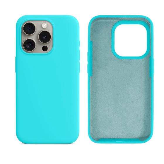 Imagem de Capinha Compatível com iPhone 15 Pro Silicone com Interior Aveludado Premium