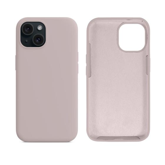 Imagem de Capinha Compatível com iPhone 15 Silicone com Interior Aveludado Premium