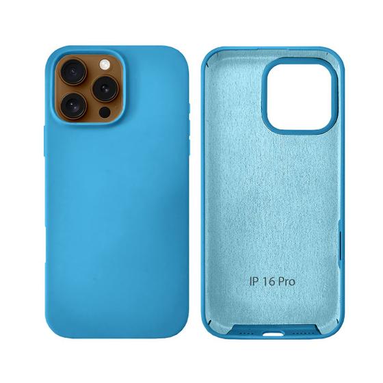 Imagem de Capinha Compatível com iPhone 16 Pro Silicone com interior aveludado Novidade