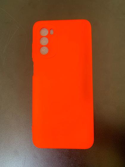 Imagem de Capinha compatível com motoG52 siliconada laranja neon