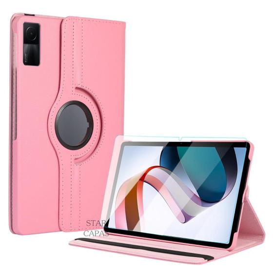 Imagem de Capinha Couro 360 Para Tablet Xiaomi Redmi Pad + Película