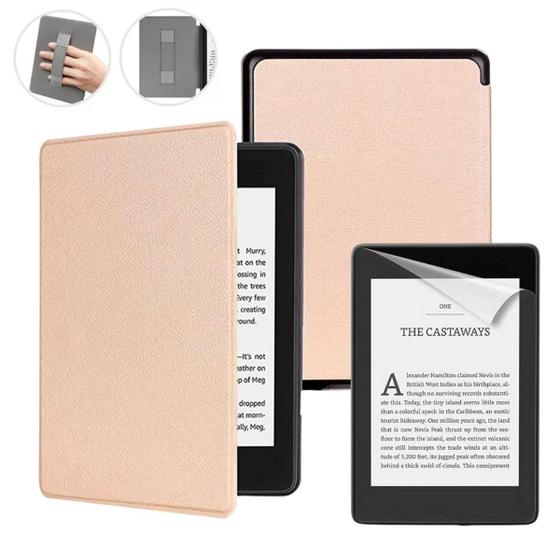 Imagem de Capinha Couro Com Alça Para Kindle 12 Rs23Cv 6.0 + Película