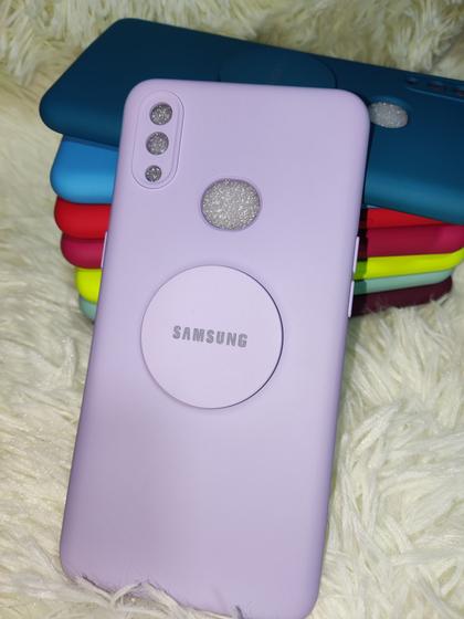 Imagem de Capinha de celular Para Samsung A10S  Em Silicone Aveludo Com Proteção Da Câmera Com Pop Socktç