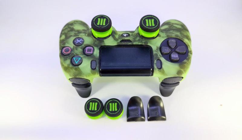 Imagem de Capinha de silicone PS4 + 2 control freak kontrol freek + gatilho R2 L2