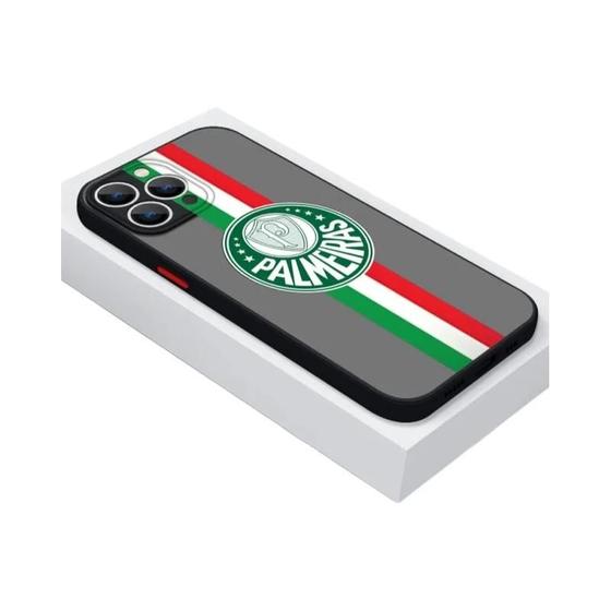 Imagem de Capinha Fosca Translúcida Verde Palmeiras para iPhone 15/14/13/12/11