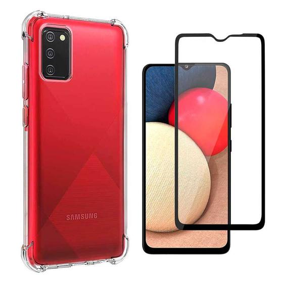 Imagem de Capinha Galaxy A02S Anti Quedas Antishock + Película 5D Nano Flexível