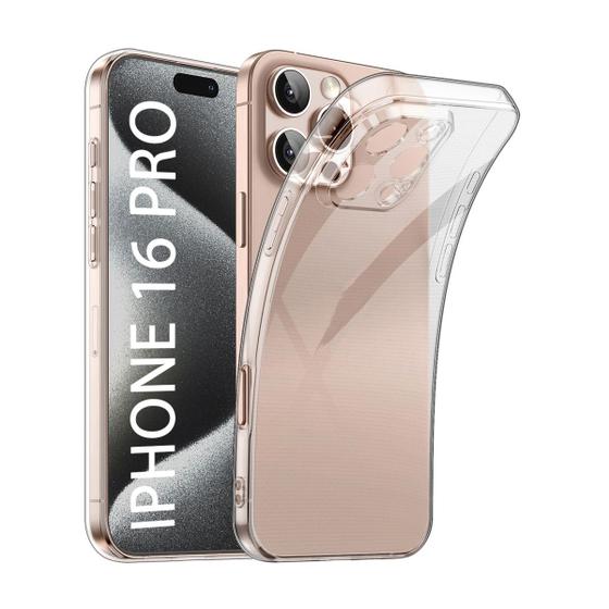 Imagem de Capinha iPhone 16 Pro TPU Transparente Capa Clean Flexível