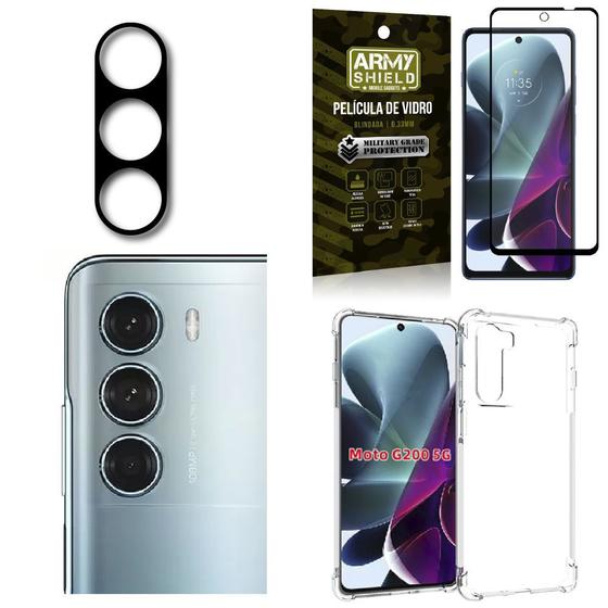 Imagem de Capinha Moto G200 5G + Película de Câmera + Película 3D