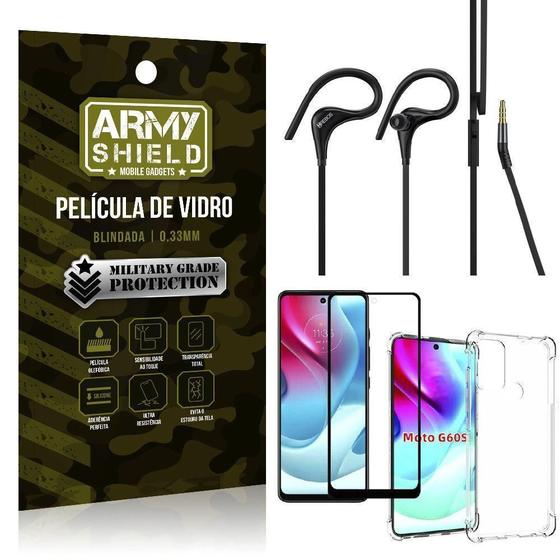 Imagem de Capinha Moto G60S + Fone Sport Hs92 + Pelicula 3D