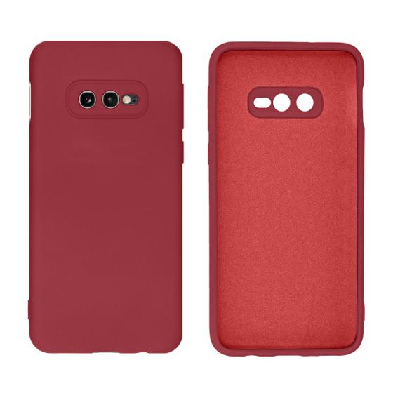 Imagem de Capinha para Galaxy S10E Silicone Aveludado Liso com Proteção de Câmera