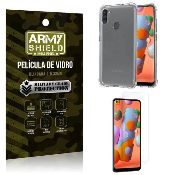 Imagem de Capinha + Película De Vidro Blindada Galaxy A11 - Armyshield