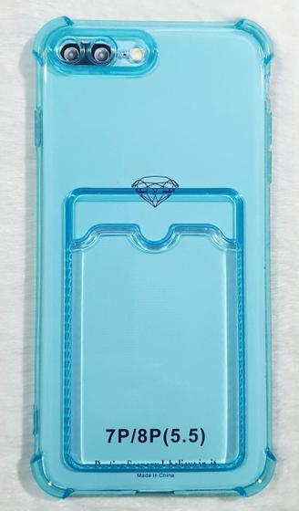 Imagem de Capinha Proteção de Camera e Porta Cartão Compativel com iPhone 7 Plus/8 Plus 5.5 Translucida
