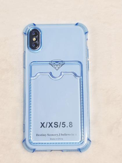Imagem de Capinha Proteção de Camera e Porta Cartão Compativel com iPhone X / XS 5.8 Translucida