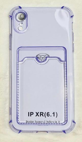 Imagem de Capinha Proteção de Camera e Porta Cartão Compativel iPhone XR 6.1 Translucida