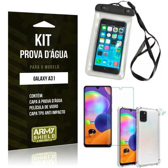 Imagem de Capinha Prova D'Água Galaxy A31+Capinha Anti Shock+Película