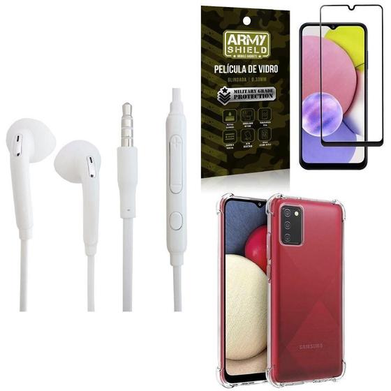 Imagem de Capinha Samsung A03S + Fone De Ouvido + Película 3D