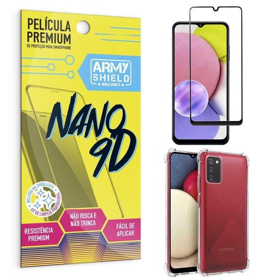 Imagem de Capinha Samsung A03S + Película Premium Nano 9D - Armyshield