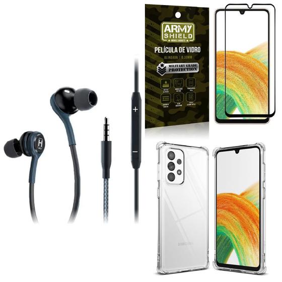 Imagem de Capinha Samsung A33 5G + Fone Extreme + Película Vidro 3D