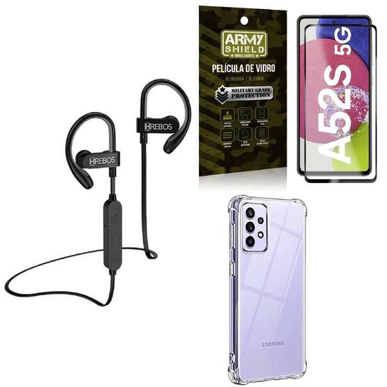 Imagem de Capinha Samsung A52S + Fone Bluetooth Hs188 + Película 3D