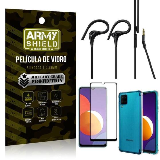 Imagem de Capinha Samsung M12 + Fone Sport Hs92 + Pelicula 3D