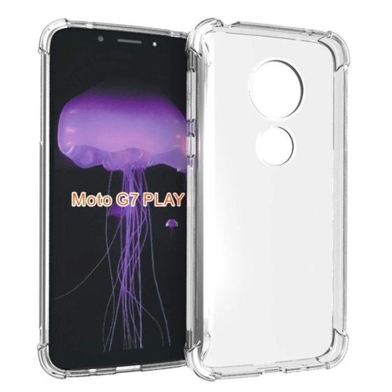 Imagem de Capinha Silicone Transparente Antichoque Moto G7 Play XT1952-2