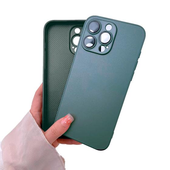 Imagem de Capinha Silicone Vidro Fosco Compatível com iPhone 12 Pro