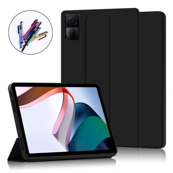 Imagem de Capinha Tpu Auto Sleep Xiaomi Redmi Pad 10.6 + Caneta Preto