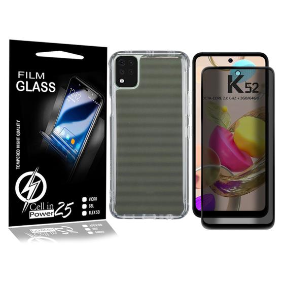 Imagem de Capinha Transparente + Película Privacidade Para LG K52 LMK420BMW - Cell In Power25