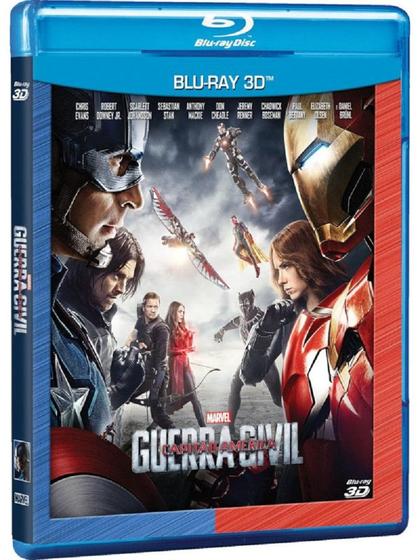 Imagem de Capitão América Guerra Civil - (Blu-ray 3D) Marvel