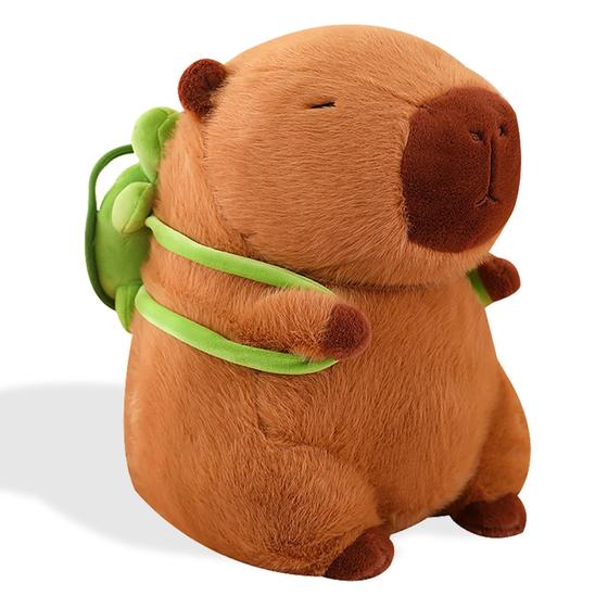 Imagem de Capivara Actrick Pelúcia - Bicho de Pelúcia com Mochila de Tartaruga