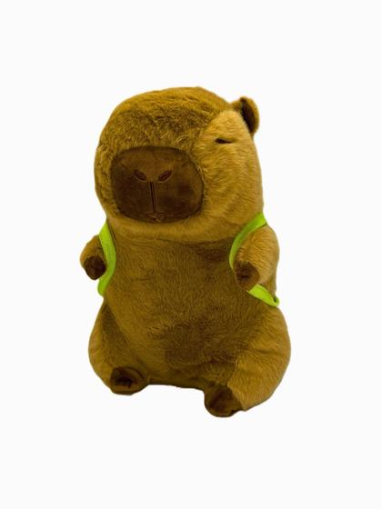 Imagem de Capivara de Pelúcia Mochila Tartaruga Infantil Grande 30cm