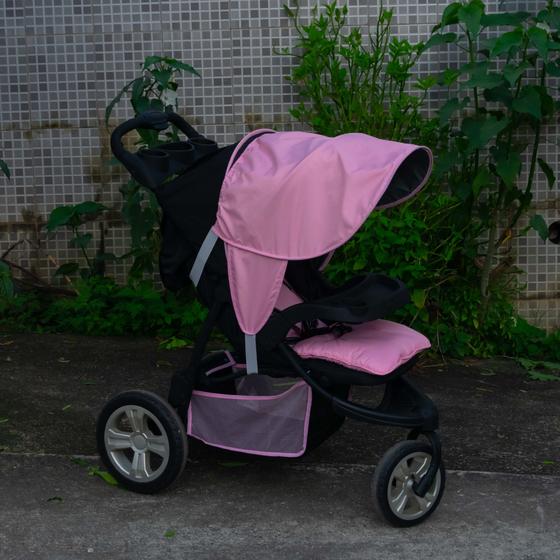 Imagem de Capota extensora para carrinho - rosa bebê